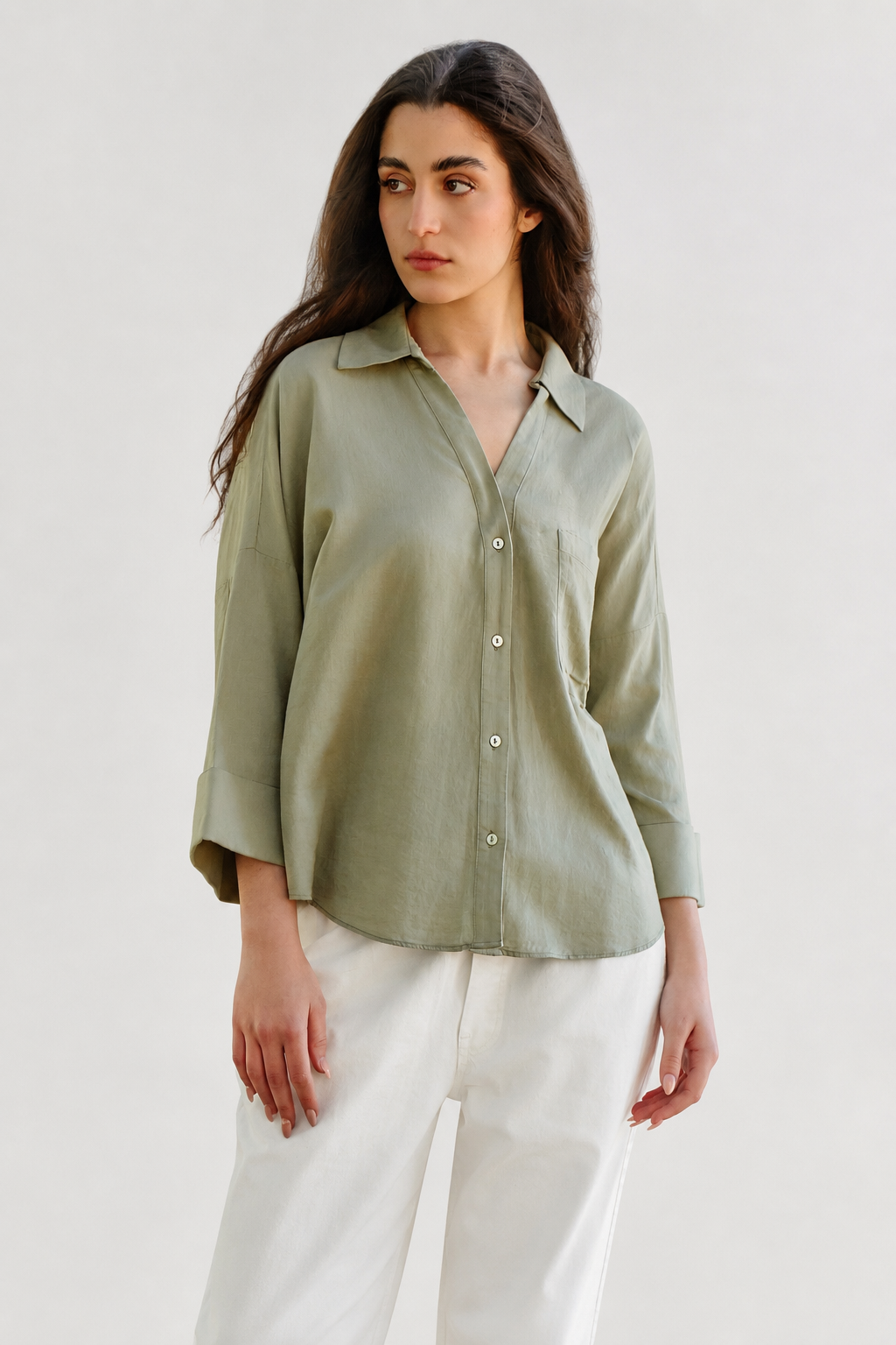 Chemise_en_lin_-Vert kaki-face2-femme_RAZANA