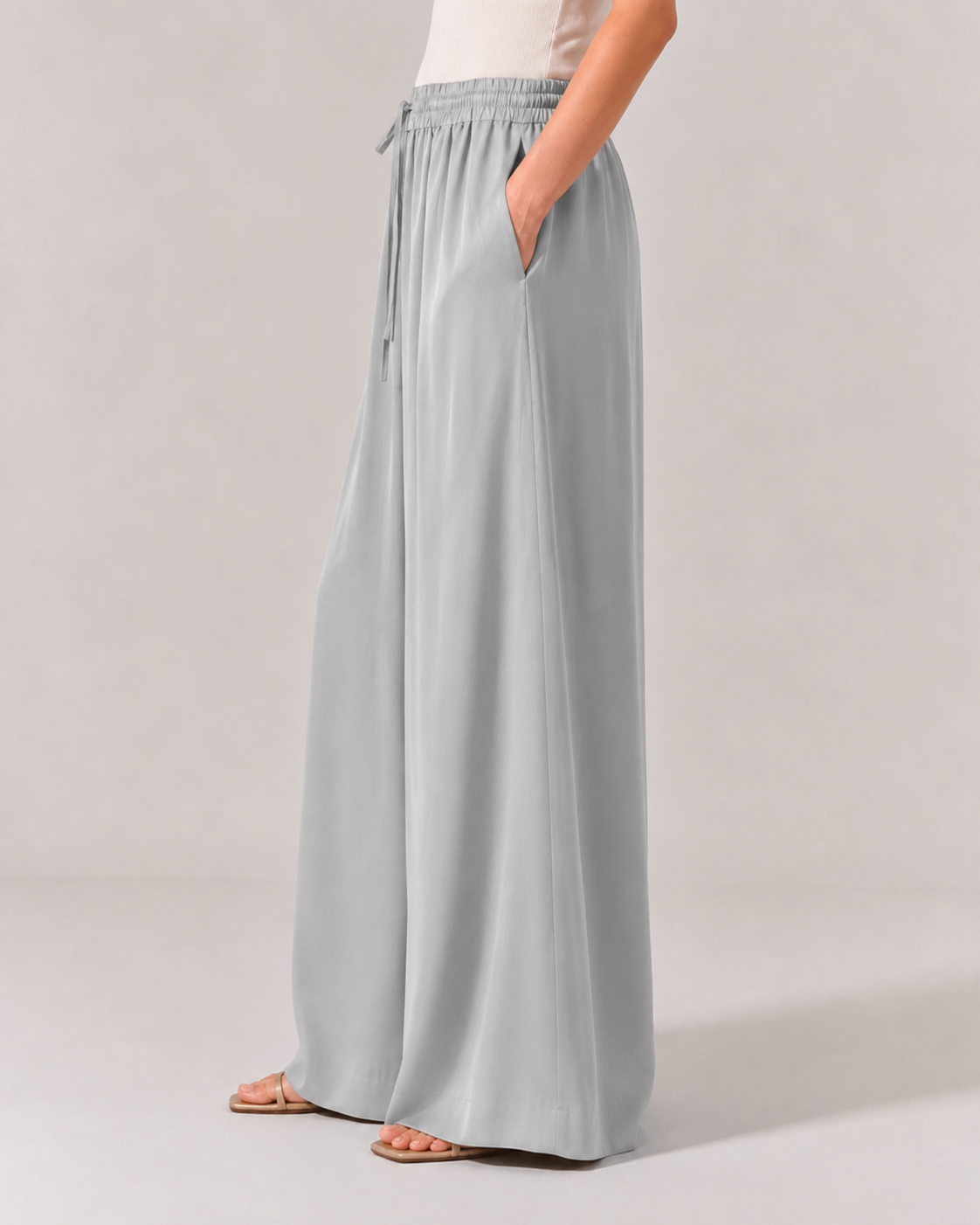 pantalon large fluide pour femme-vue de cote-RAZANA