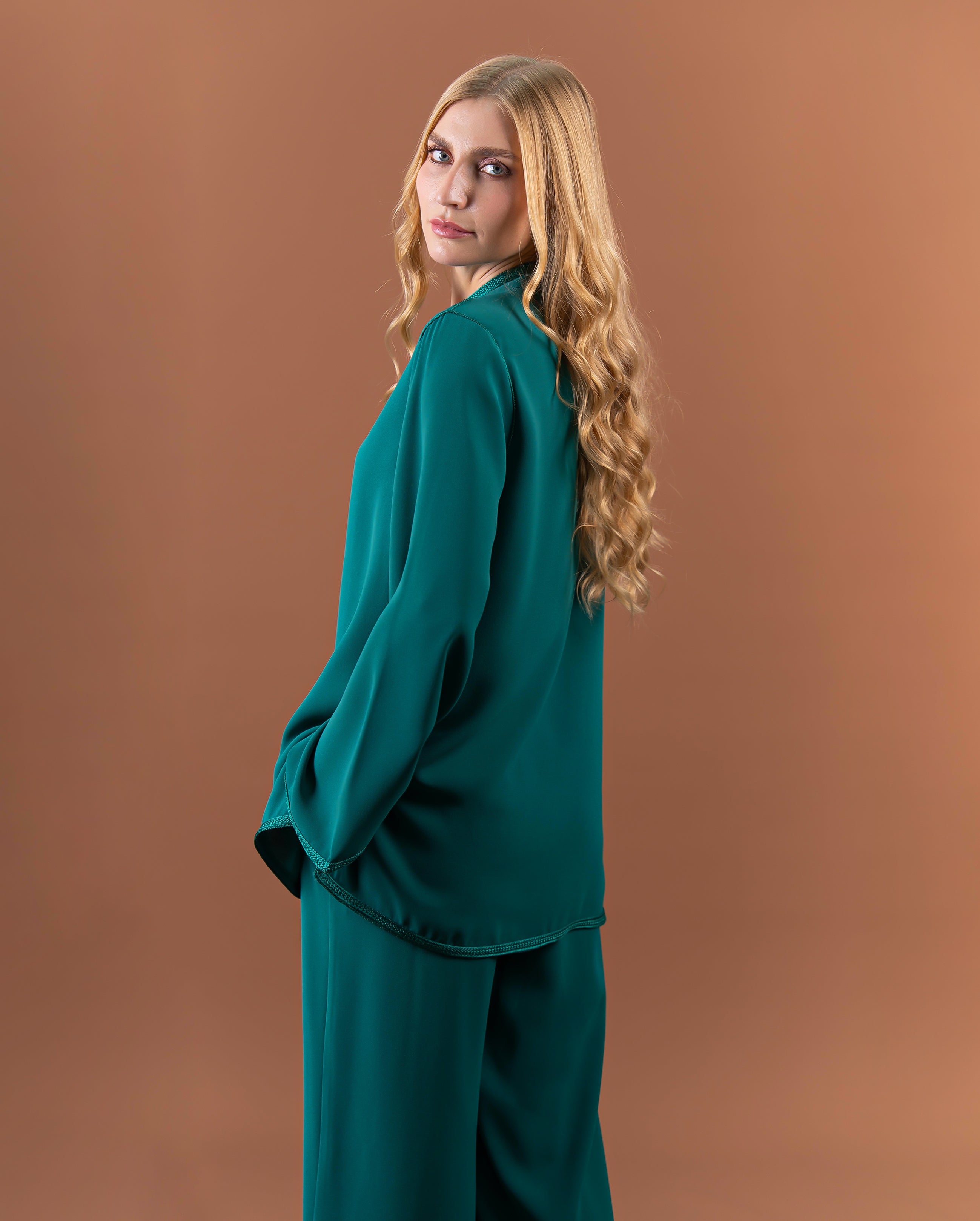 Tunique jabador fluide avec finitions sfifa pour femme – RAZANA