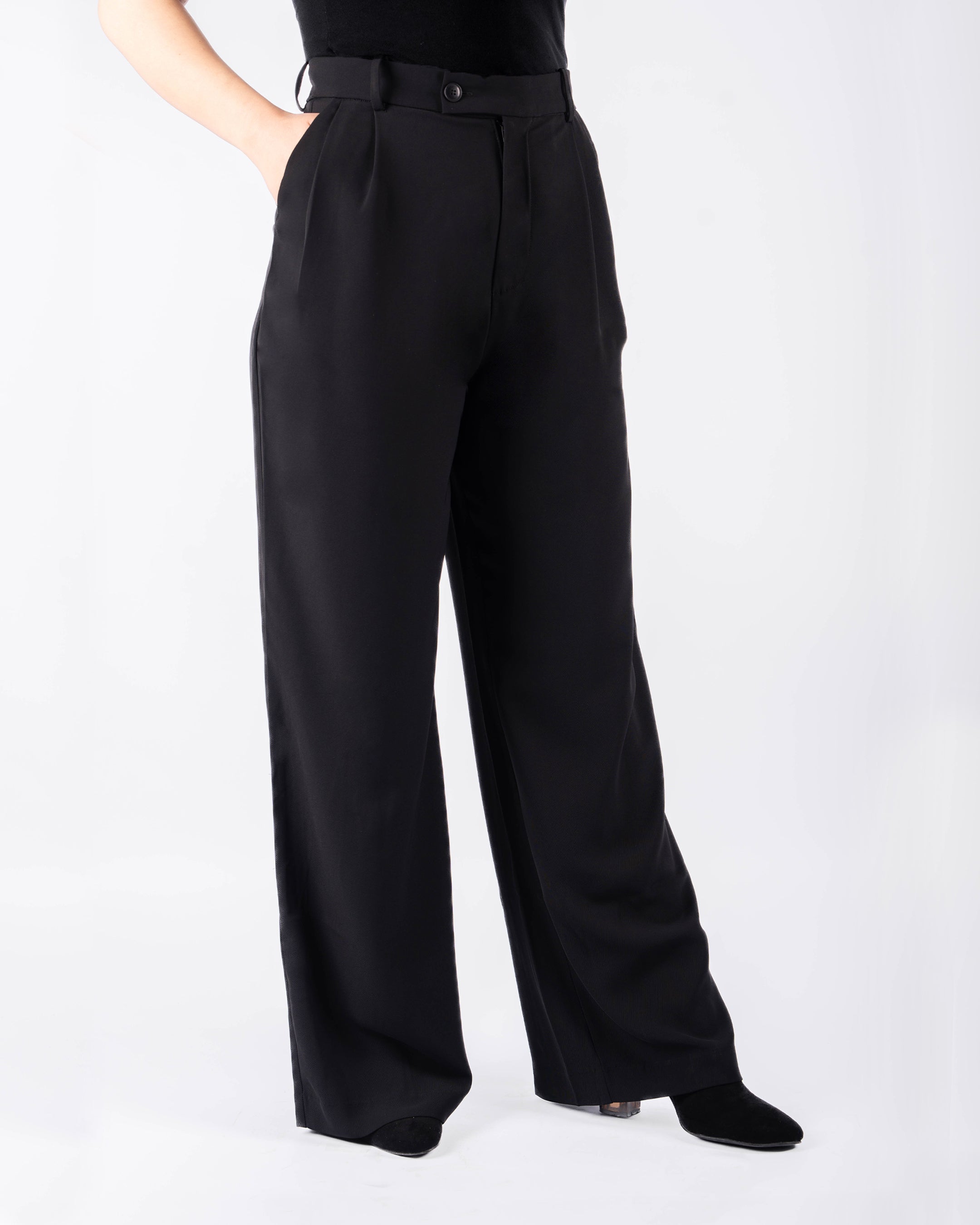 pantalon large à pinces