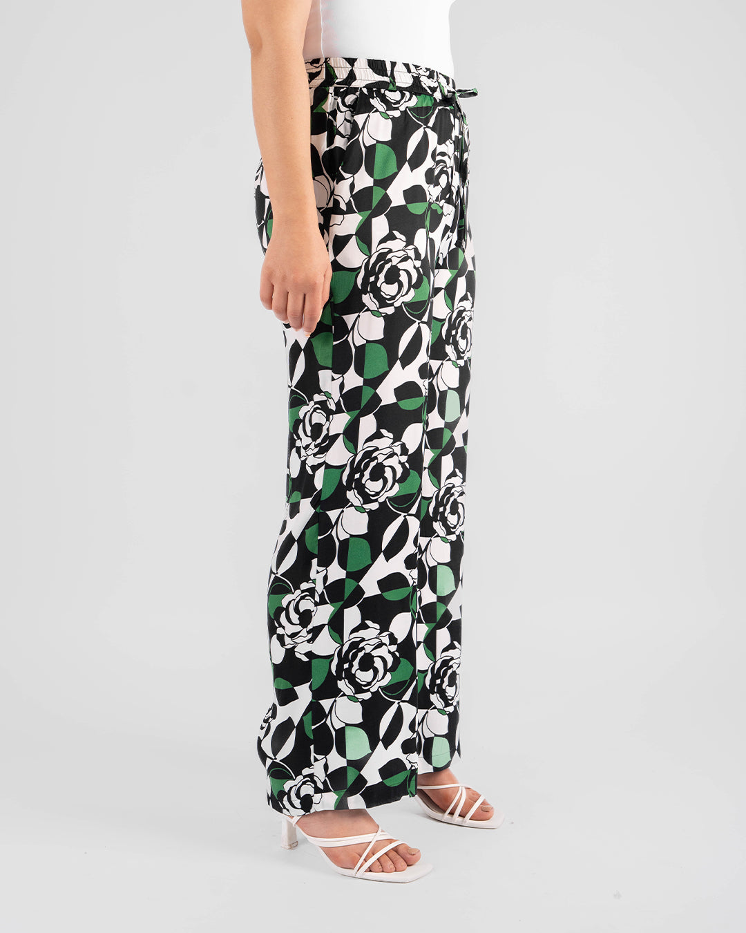 pantalon large imprimé