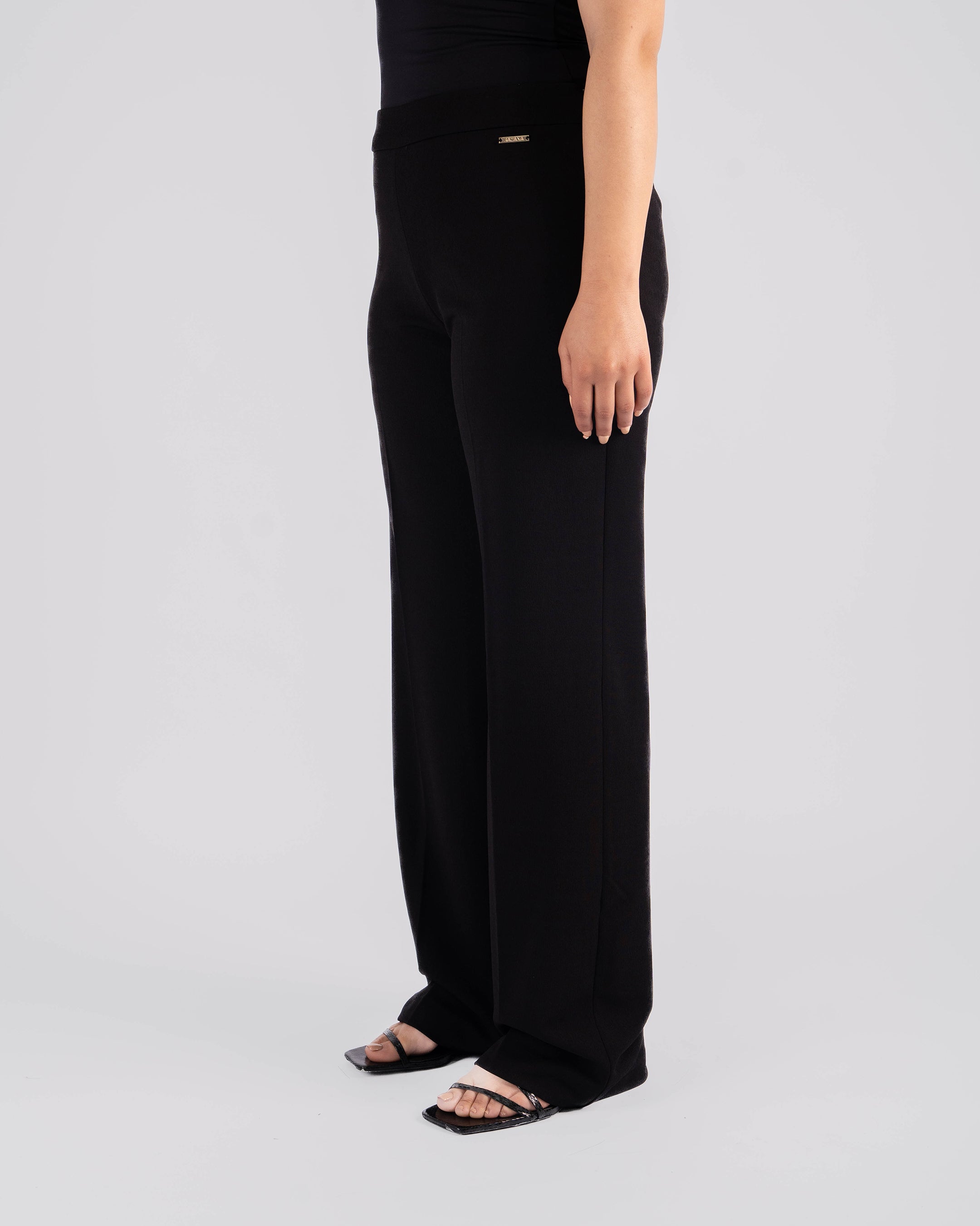 pantalon large avec zip côté