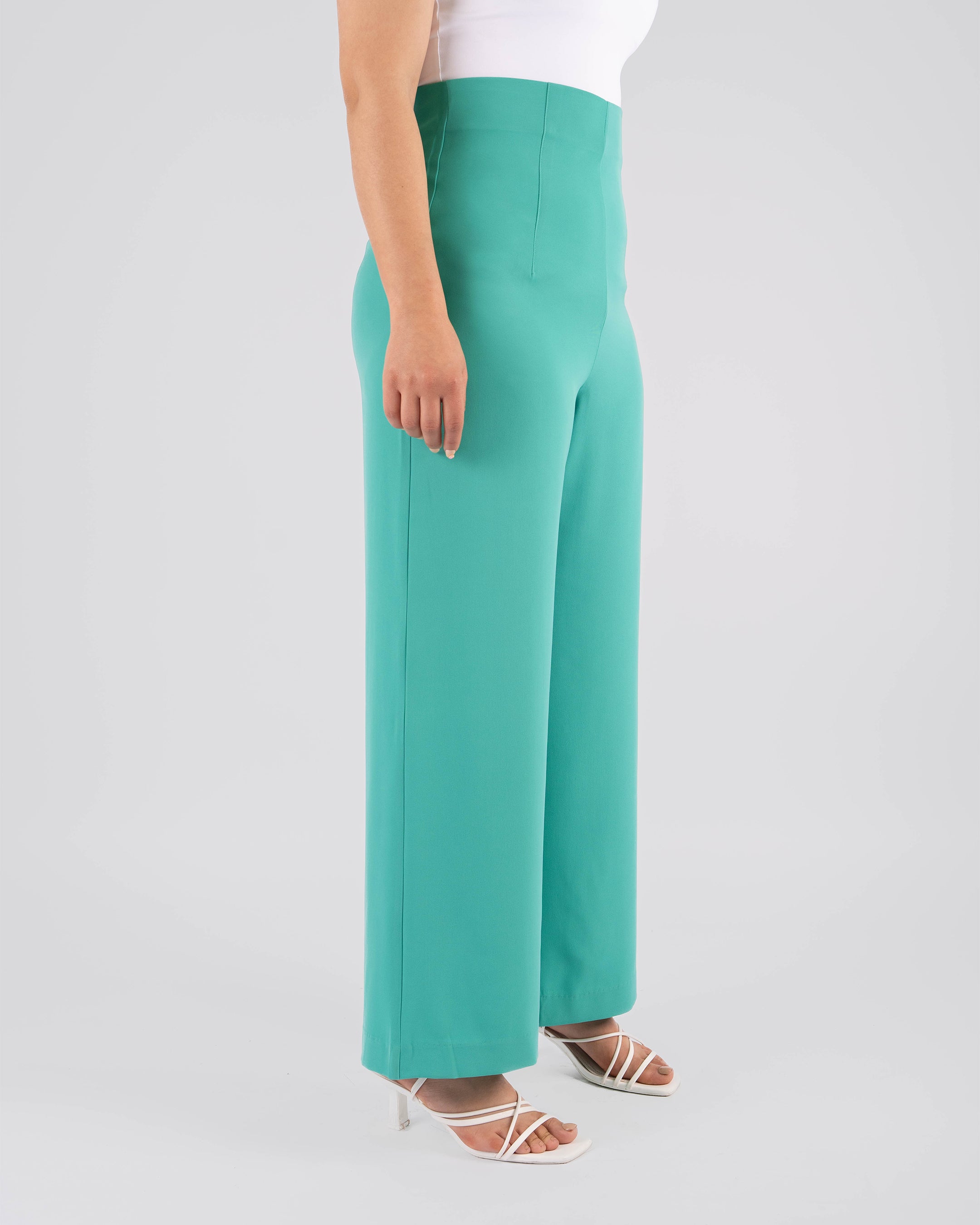 pantalon large avec zip côté