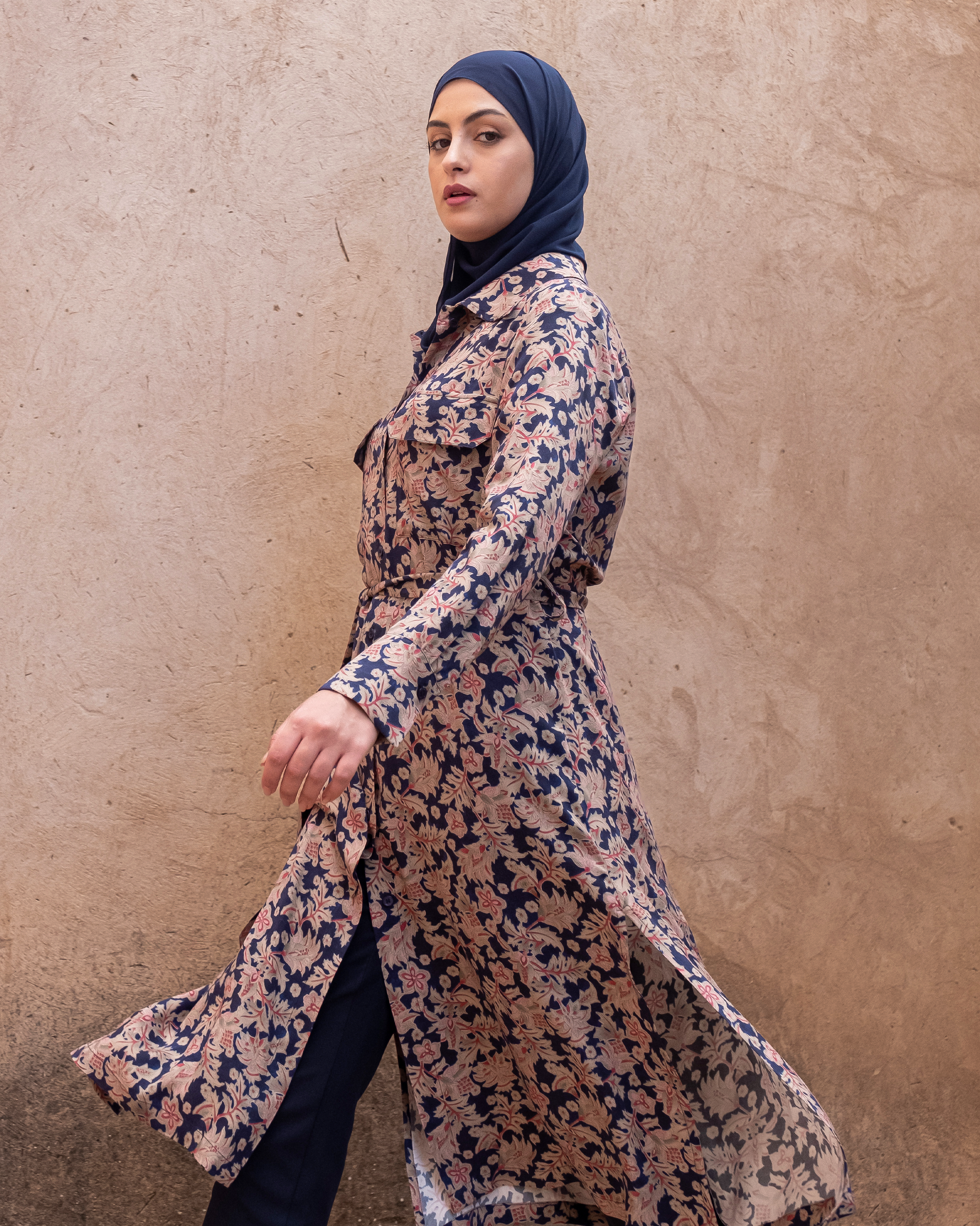robe chemise longue imprimée