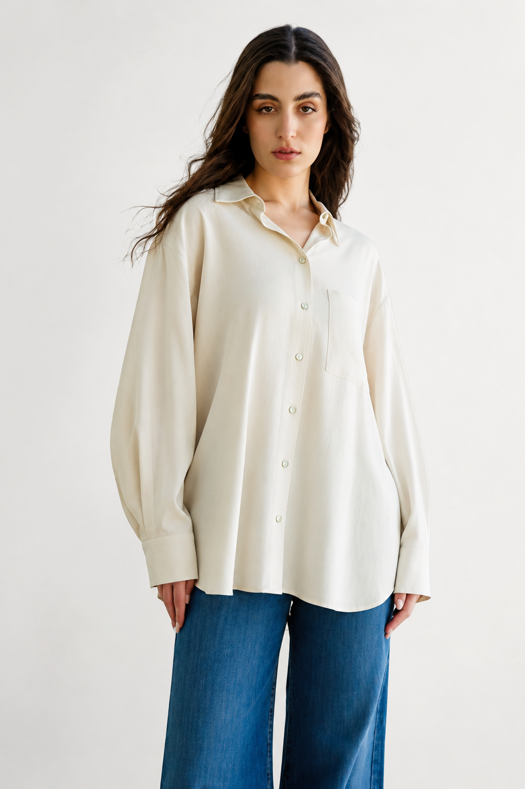 CHEMISE EN LIN FEMME_Beige_RAZANA