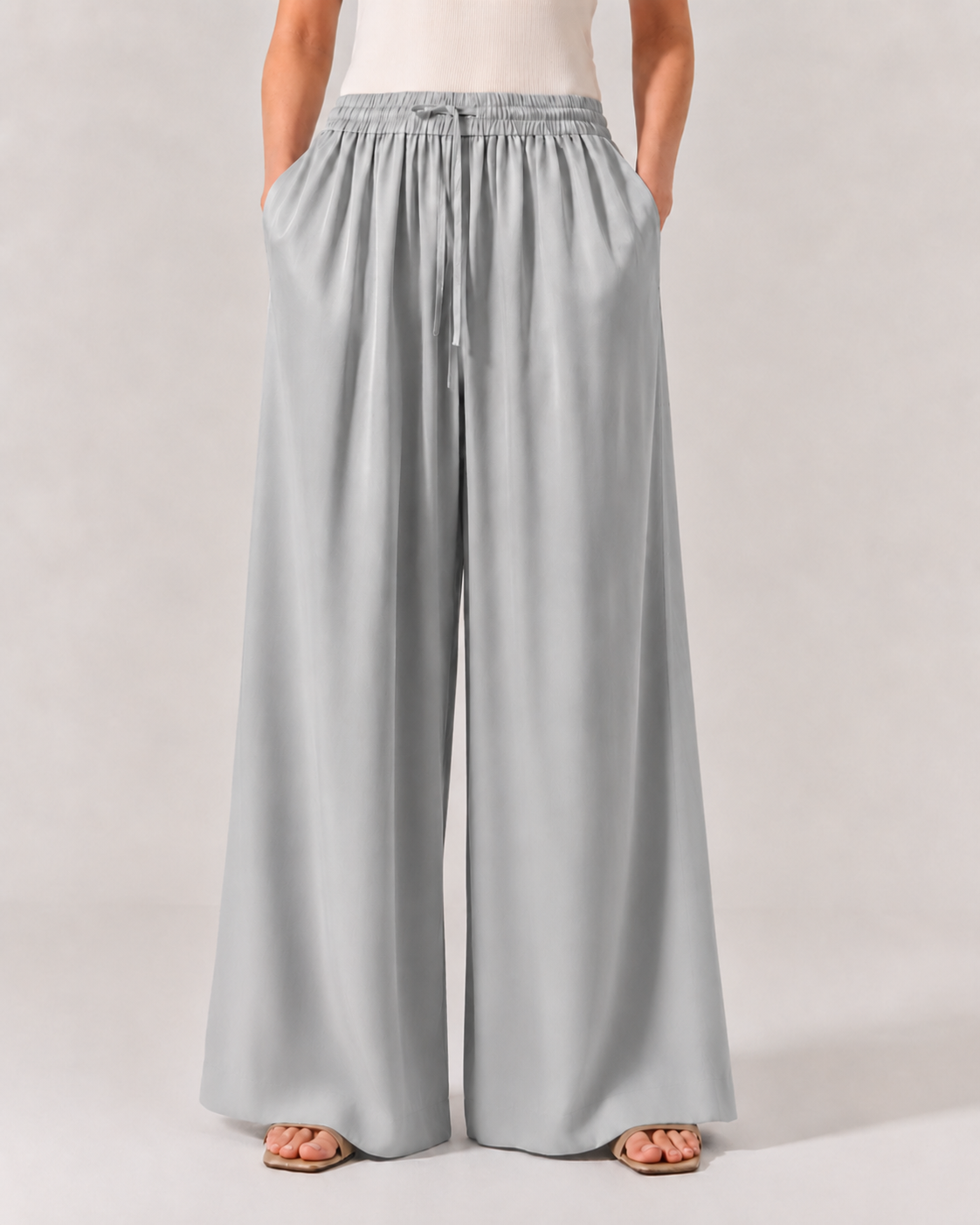 pantalon large fluide pour femme-vue de face-RAZANA