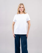 T-shirt en coton pour femme-Blanc-face2