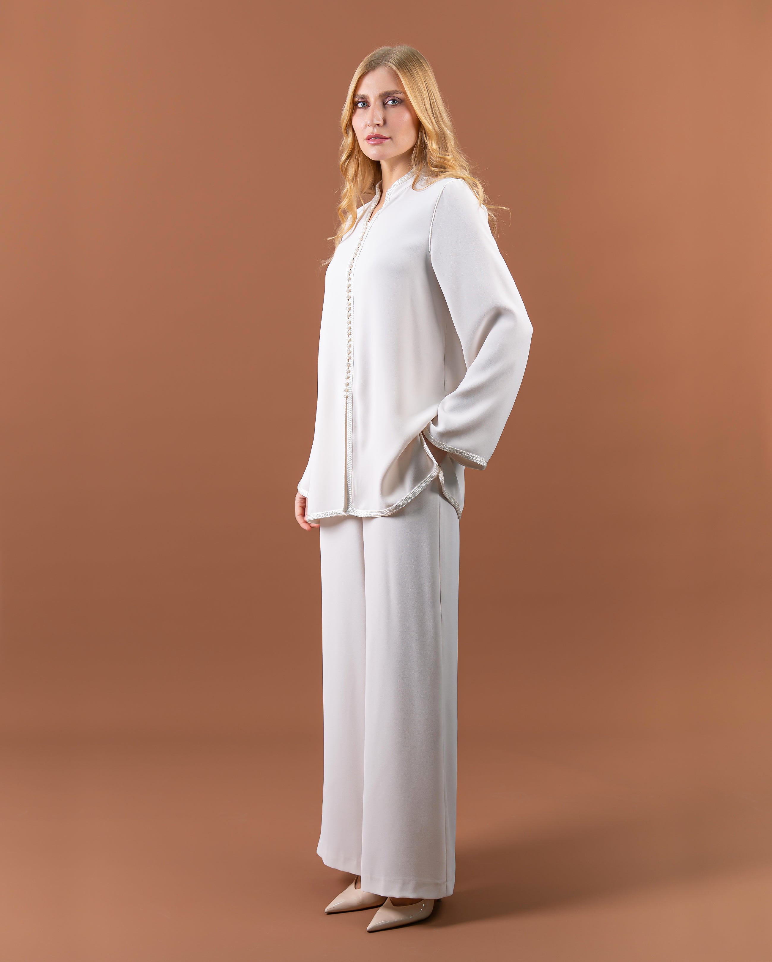 Tunique jabador fluide avec finitions sfifa pour femme – RAZANA