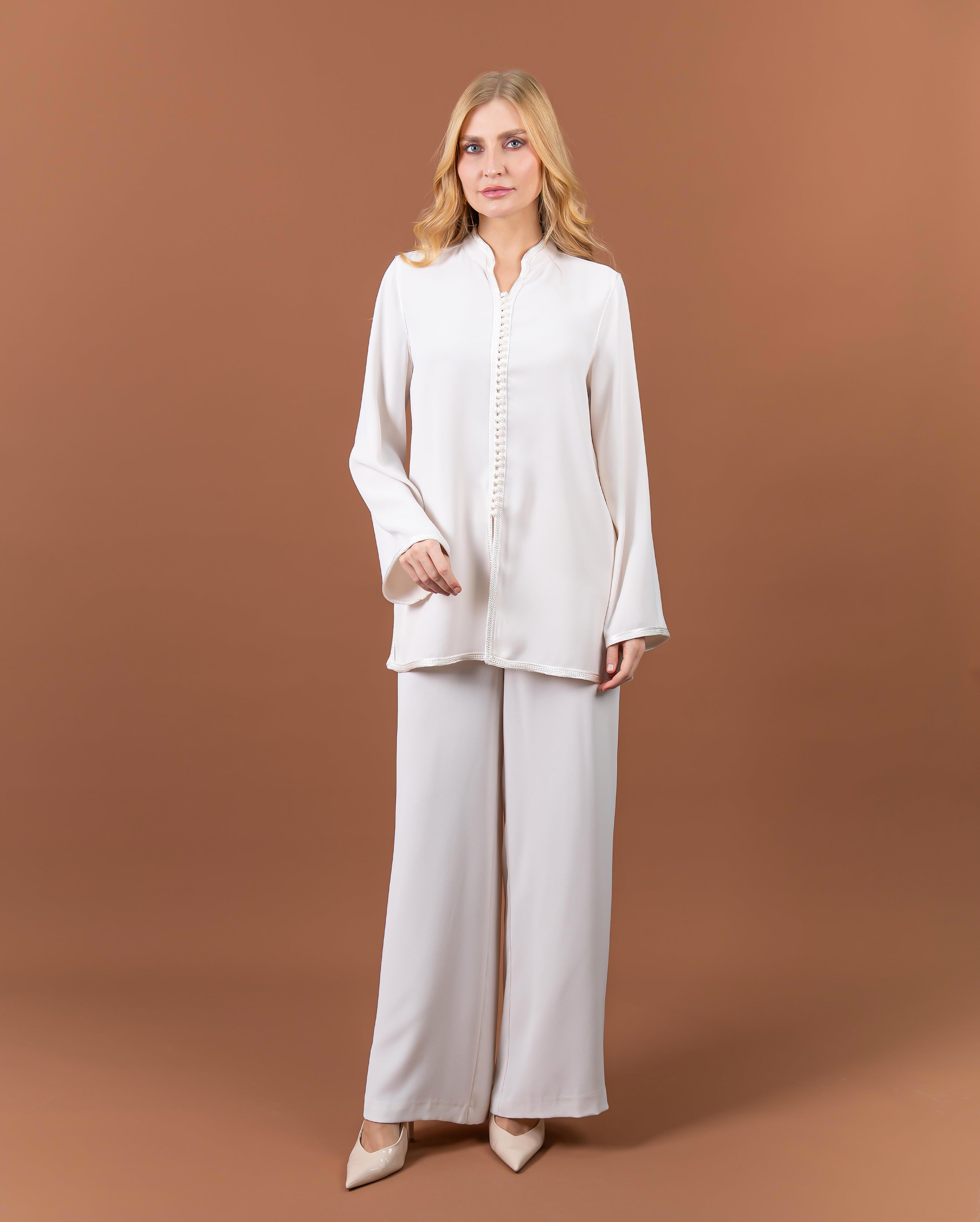 Tunique jabador fluide avec finitions sfifa pour femme – RAZANA