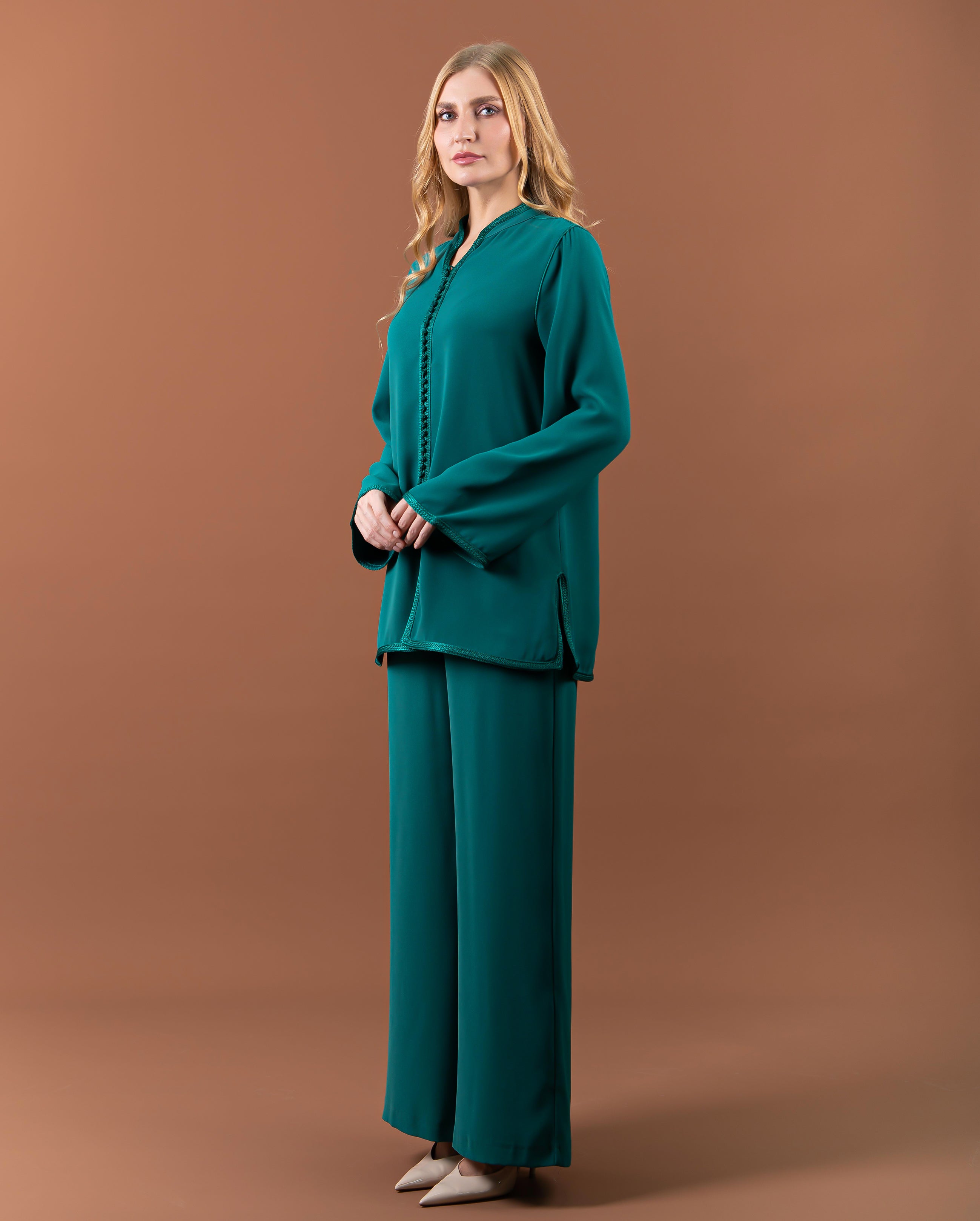 Tunique jabador fluide avec finitions sfifa pour femme – RAZANA