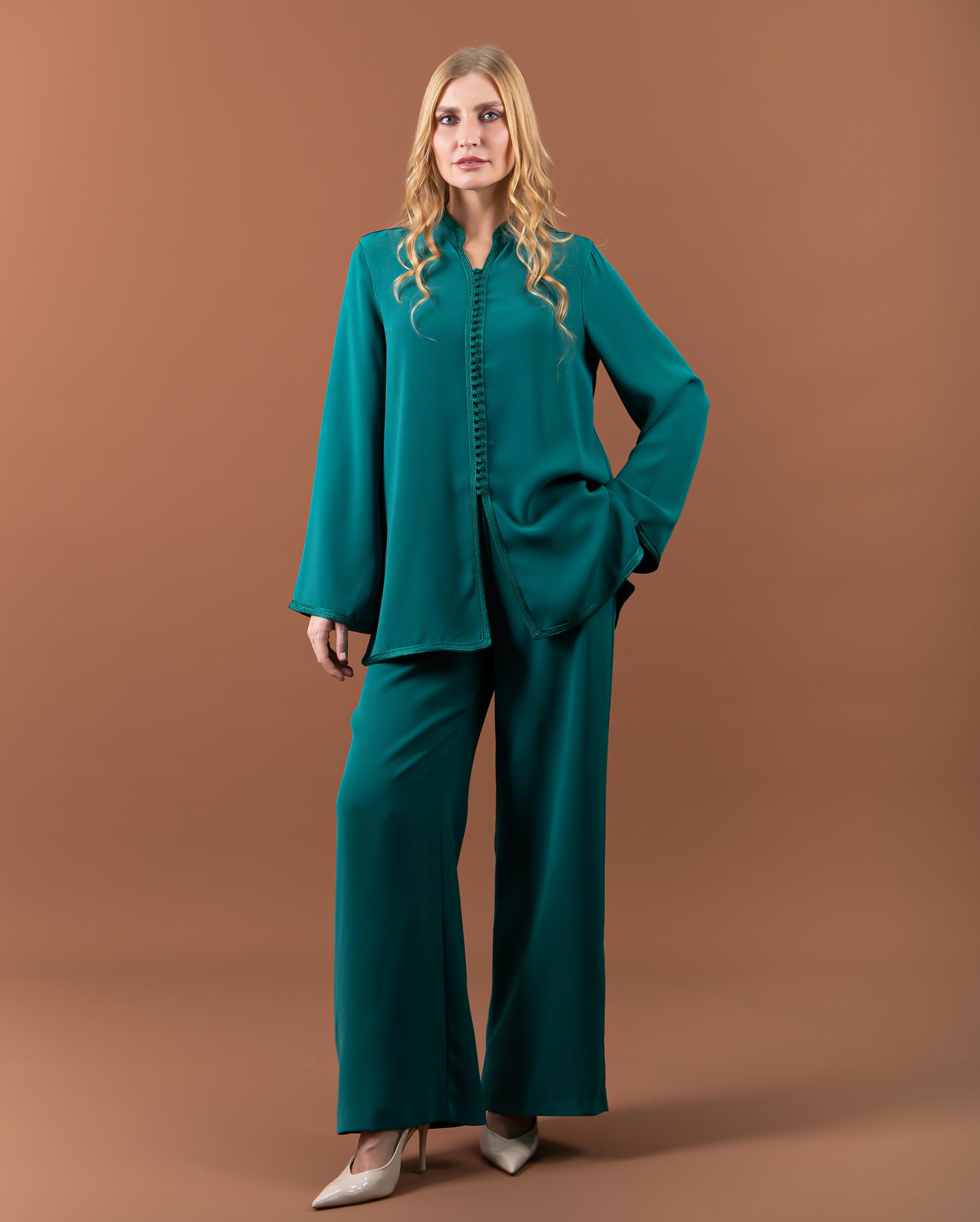 Tunique jabador fluide avec finitions sfifa pour femme – RAZANA