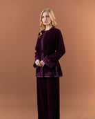 Tunique jabador en velours brodée avec ceinture pour femme – RAZANA