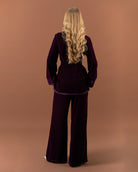 Tunique jabador en velours brodée avec ceinture pour femme – RAZANA