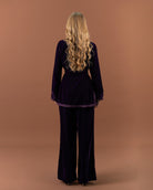 Tunique jabador en velours brodée avec ceinture pour femme – RAZANA